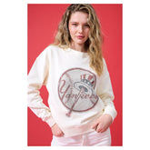 New York Yankees Terez Women's Oversized Gemstone Logo Sweatshirt Sale