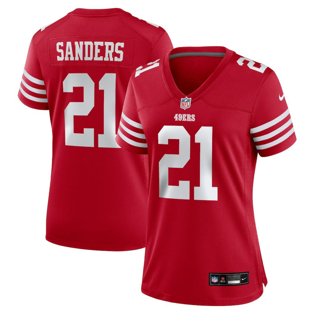 Deion Sanders San Francisco 49ers Women's Retired Player Game Jersey Scarlet - Nike