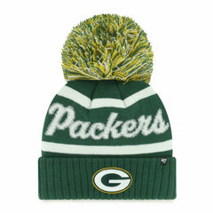 Green Bay Packers '47 Women's Spirited Cuffed Knit Hat with Pom Green - 47 brand