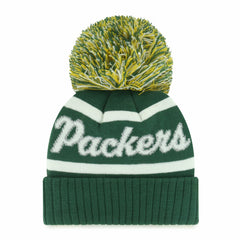 Green Bay Packers '47 Women's Spirited Cuffed Knit Hat with Pom Green - 47 brand