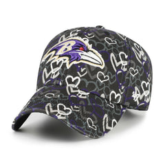 Baltimore Ravens '47 Girls Youth Mural Clean Up Adjustable Hat Black - 47 brand