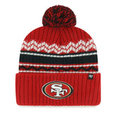 San Francisco 49ers '47 Youth Polar Vortex Cuffed Knit Hat with Pom Scarlet - 47 brand