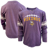 Minnesota Vikings Wes & Willy Youth Football Long Sleeve T-Shirt Heather Purple - NFL