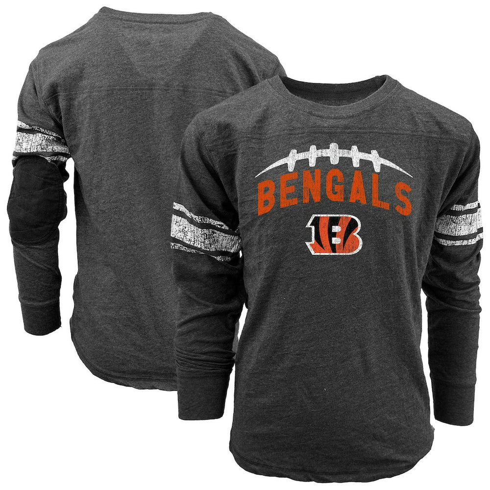 Cincinnati Bengals Wes & Willy Youth Football Long Sleeve T-Shirt Black - NFL