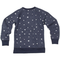 Dallas Cowboys Wes & Willy Girls Youth Shimmer Star Reverse Fleece Pullover Sweatshirt Navy - NFL