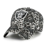 Las Vegas Raiders '47 Girls Preschool Mural Clean Up Adjustable Hat Black - 47 brand