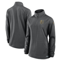 Vegas Golden Knights Fanatics Women's Authentic Pro Rink Quarter-Zip Pullover Charcoal