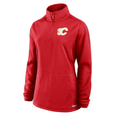 Calgary Flames - Fanatics Women's Authentic Pro Rink Quarter-Zip Pullover Red