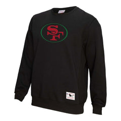 San Francisco 49ers Unisex Black Excellence Collection Icon Pullover Sweatshirt Black - Mitchell & Ness