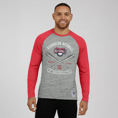 Washington Nationals Darius Rucker Collection by Fanatics Raw Edge Raglan Long Sleeve Baseball T-Shirt Online