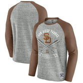 San Diego Padres Darius Rucker Collection by Fanatics Raw Edge Raglan Long Sleeve Baseball T-Shirt Lifestyle