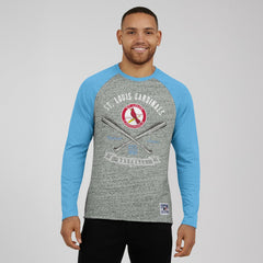 St. Louis Cardinals Darius Rucker Collection by Fanatics Raw Edge Raglan Long Sleeve Baseball T-Shirt for sale