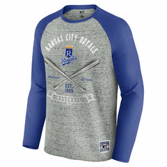 Kansas City Royals Darius Rucker Collection by Fanatics Raw Edge Raglan Long Sleeve Baseball T-Shirt for sale