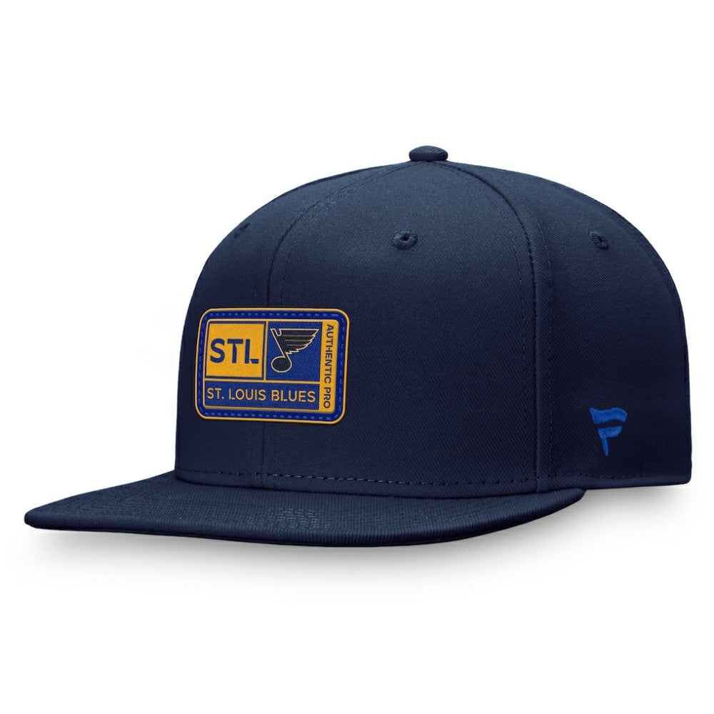 St. Louis Blues - Fanatics Authentic Pro Training Camp Snapback Hat Navy