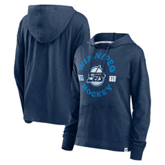 Winnipeg Jets - Fanatics Women's Faded Pullover Hoodie Heather Navy