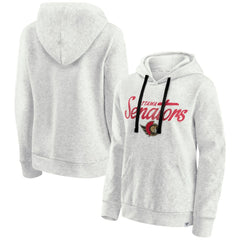 Ottawa Senators - Fanatics Women's True Classics Quilted Pullover Hoodie Oatmeal