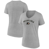 Philadelphia Flyers - Fanatics Women's V-Neck T-Shirt Gray