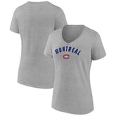 Montreal Canadiens - Fanatics Women's V-Neck T-Shirt Gray