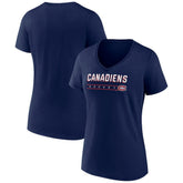 Montreal Canadiens - Fanatics Women's V-Neck T-Shirt Navy