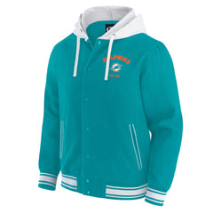 Miami Dolphins Darius Rucker Collection Full-Snap Hoodie Jacket Aqua - Fanatics