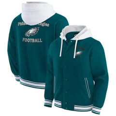 Philadelphia Eagles Darius Rucker Collection Full-Snap Hoodie Jacket Midnight Green - Fanatics
