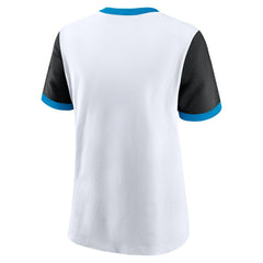 Carolina Panthers Women's Rewind Ringer Tri-Blend T-Shirt White - Nike