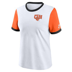 Cincinnati Bengals Women's Rewind Ringer Tri-Blend T-Shirt White - Nike