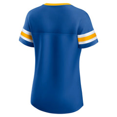 St. Louis Blues - Fanatics Women's Iconic Athena Lace-Up T-Shirt Blue
