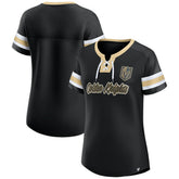 Vegas Golden Knights Fanatics Women's Iconic Athena Lace-Up T-Shirt Black