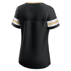 Vegas Golden Knights Fanatics Women's Iconic Athena Lace-Up T-Shirt Black