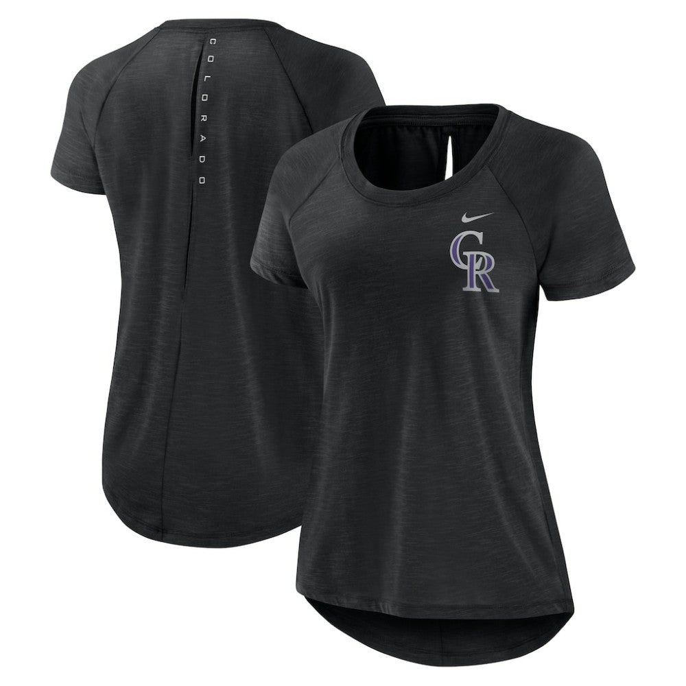 Colorado Rockies Nike Women's Summer Breeze Raglan Fashion T-Shirt Near Me