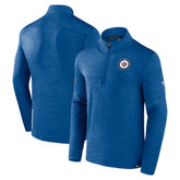 Winnipeg Jets - Fanatics Authentic Pro Lightweight Quarter-Zip Pullover Heather Blue