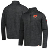 Calgary Flames - Fanatics Authentic Pro Lightweight Quarter-Zip Pullover Heather Charcoal