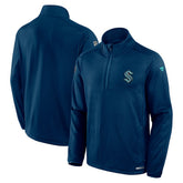 Seattle Kraken Fanatics Authentic Pro Rink Quarter-Zip Top Deep Sea Blue