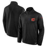 Calgary Flames - Fanatics Authentic Pro Rink Quarter-Zip Top Black