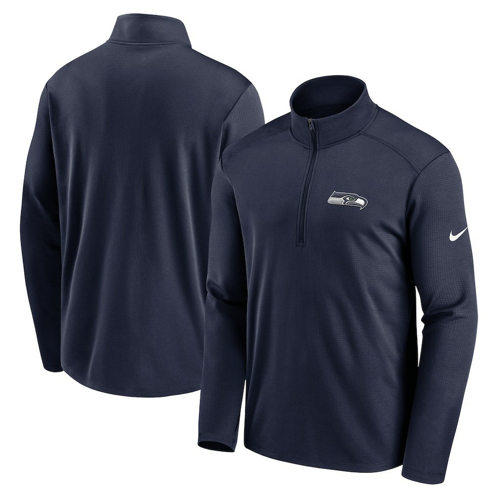 Seattle Seahawks Pacer Half-Zip Pullover College Navy - Nike