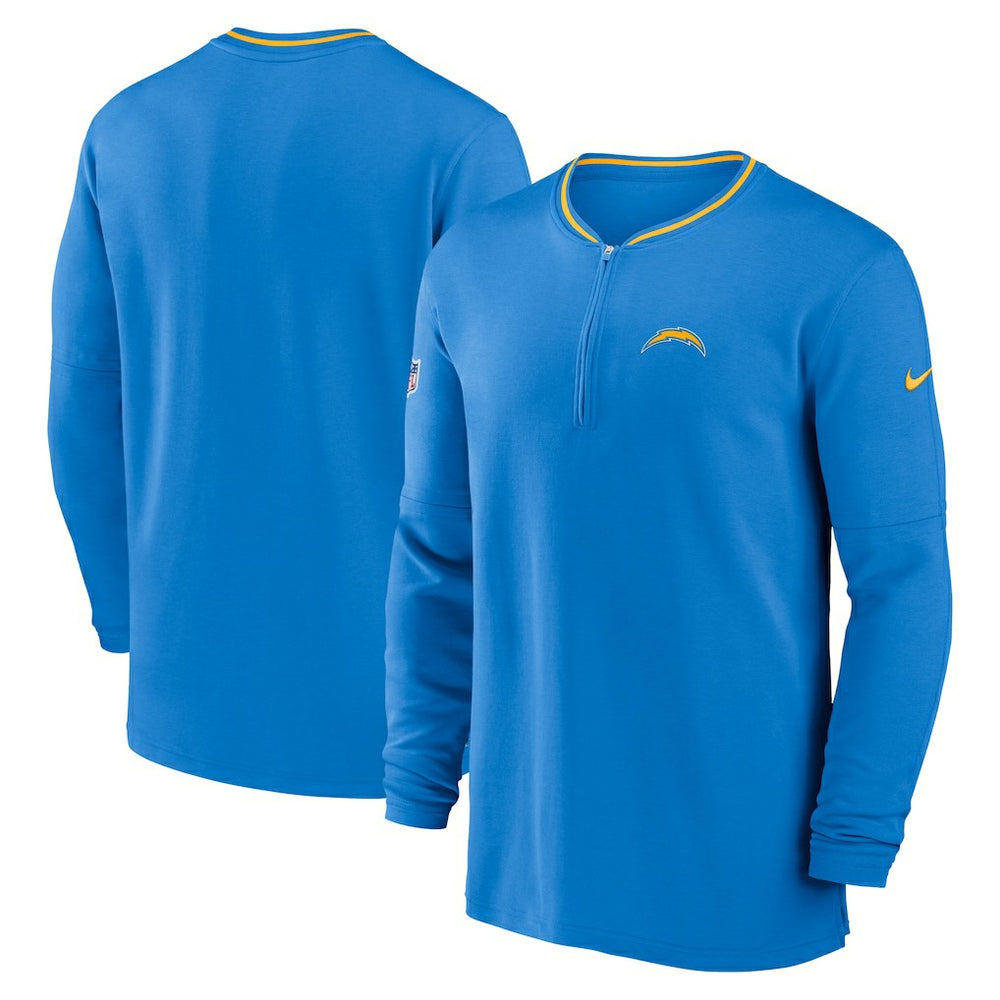 Los Angeles Chargers Coach Half-Zip Sweatshirt Powder Blue - Nike