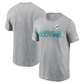 Miami Dolphins Local Essential T-Shirt Heather Gray - Nike