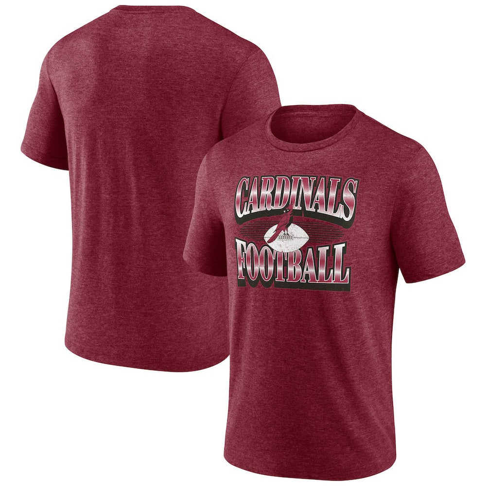 Arizona Cardinals Extreme Tackle Tri-Blend T-Shirt Heather Cardinal - Fanatics