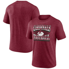 Arizona Cardinals Extreme Tackle Tri-Blend T-Shirt Heather Cardinal - Fanatics