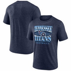 Tennessee Titans Extreme Tackle Tri-Blend T-Shirt Heather Navy - Fanatics