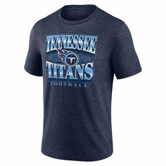 Tennessee Titans Extreme Tackle Tri-Blend T-Shirt Heather Navy - Fanatics