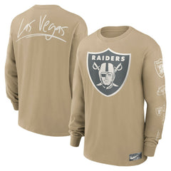 Las Vegas Raiders Essential Statement Max90 Long Sleeve T-Shirt Tan - Nike