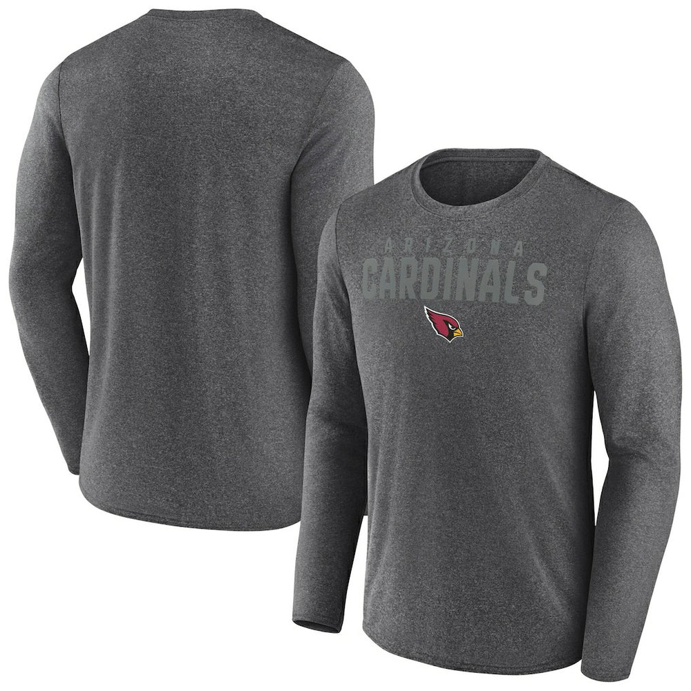 Arizona Cardinals Blackout Long Sleeve T-Shirt Heather Charcoal - Fanatics