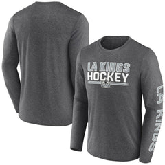 Los Angeles Kings - Fanatics Sweep Iconic Synthetic Long Sleeve T-Shirt Heather Charcoal