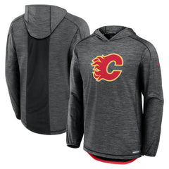 Calgary Flames - Fanatics Authentic Pro Rink Pullover Hoodie Heather Charcoal