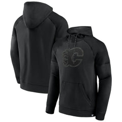 Calgary Flames - Fanatics Black Ice Defender Raglan Pullover Hoodie