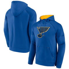 St. Louis Blues - Fanatics Iconic Defender Raglan Pullover Hoodie Royal