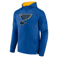 St. Louis Blues - Fanatics Iconic Defender Raglan Pullover Hoodie Royal