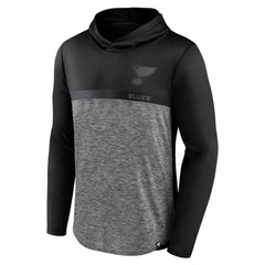 St. Louis Blues - Fanatics Iconic Defender Pullover Hoodie Black/Heather Charcoal